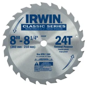 Stanley® Products Carbide-Tipped Circular Saw Blades, 8 1/4 in, 24 Teeth, 15150
