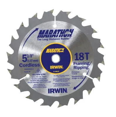Stanley® Products Cordless Circular Saw Blades, 5 3/8 in, 18 Teeth, 14015