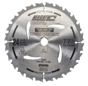 Stanley® Products Cordless Circular Saw Blades, 6 1/2 in, 18 Teeth, 14020
