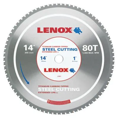 Stanley® Products Metal Cutting Circular Saw Blades, 14 in, 80 Teeth, Steel, 21891ST140080CT