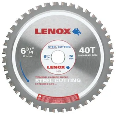 Stanley® Products Metal™ Cutting Circular Saw Blades, 7-1/4 in, 40 Teeth, 21881ST714040CT