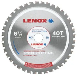 Stanley® Products Metal™ Cutting Circular Saw Blades, 7-1/4 in, 40 Teeth, 21881ST714040CT