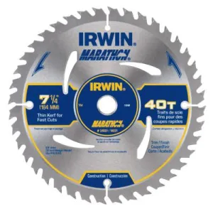 Stanley® Products Portable Corded Circular Saw Blades, 7 1/4 in, 40 Teeth, Combination, Carded, 14031