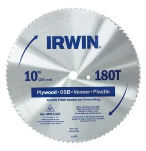 Stanley® Products Steel Circular Saw Blades, 10 in, 180 Teeth, 11870