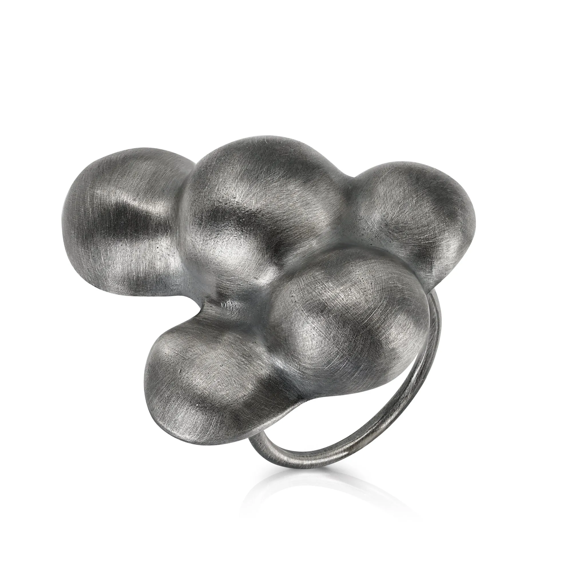 Sterling Silver and Patina Bubble Ring