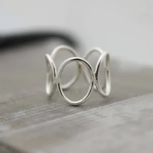 Sterling silver bubble ring