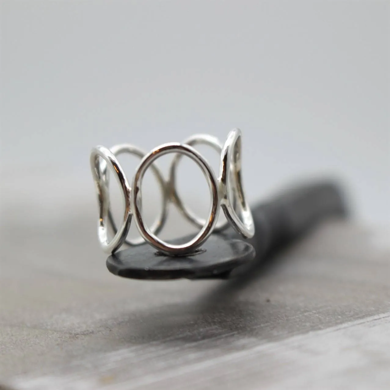 Sterling silver bubble ring