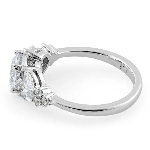 Sterling Silver Elegant Round CZ Ring