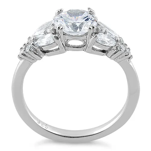 Sterling Silver Elegant Round CZ Ring