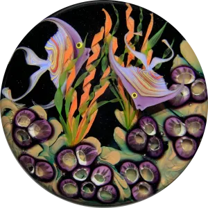 Steven Lundberg 1995 Compound Torchwork Tropical Fish & Coral Reef