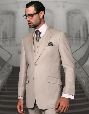 STEVENZ 3 PC TAN EXTRA LONG MODERN FIT SUIT