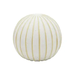 Striped Terracotta Decorative Orb - Large