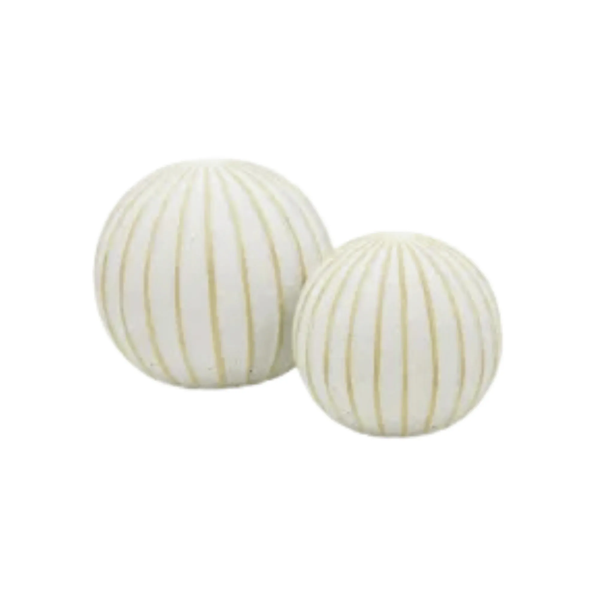 Striped Terracotta Decorative Orb - Medium