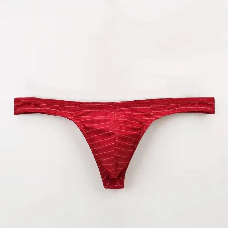 Striped Thongs for Men (4-Pack) JEWYEE C901