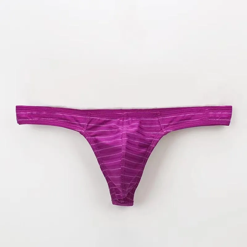 Striped Thongs for Men (4-Pack) JEWYEE C901
