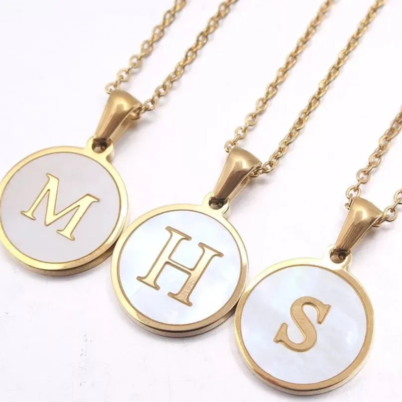 Sun Letter Pendant Necklace