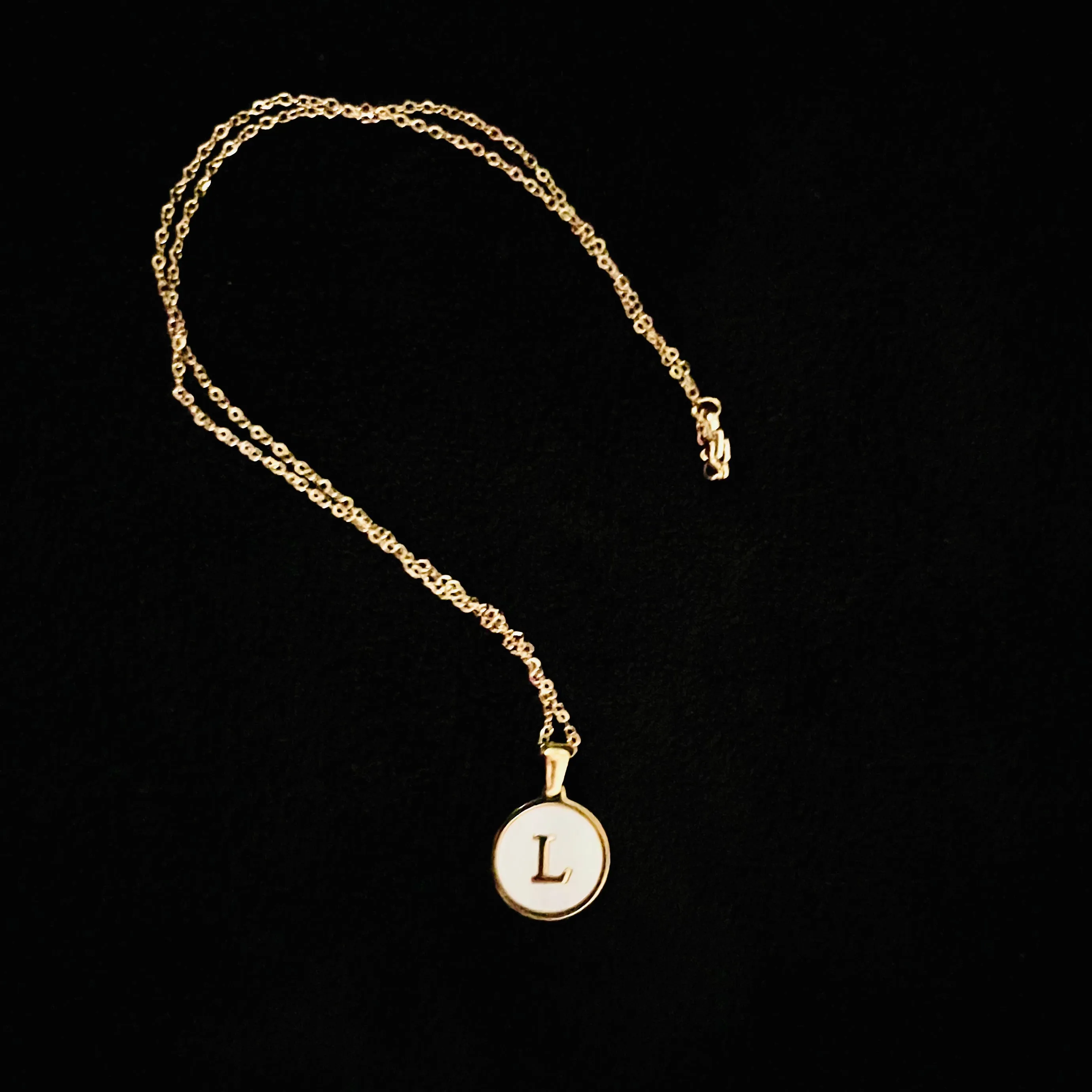 Sun Letter Pendant Necklace