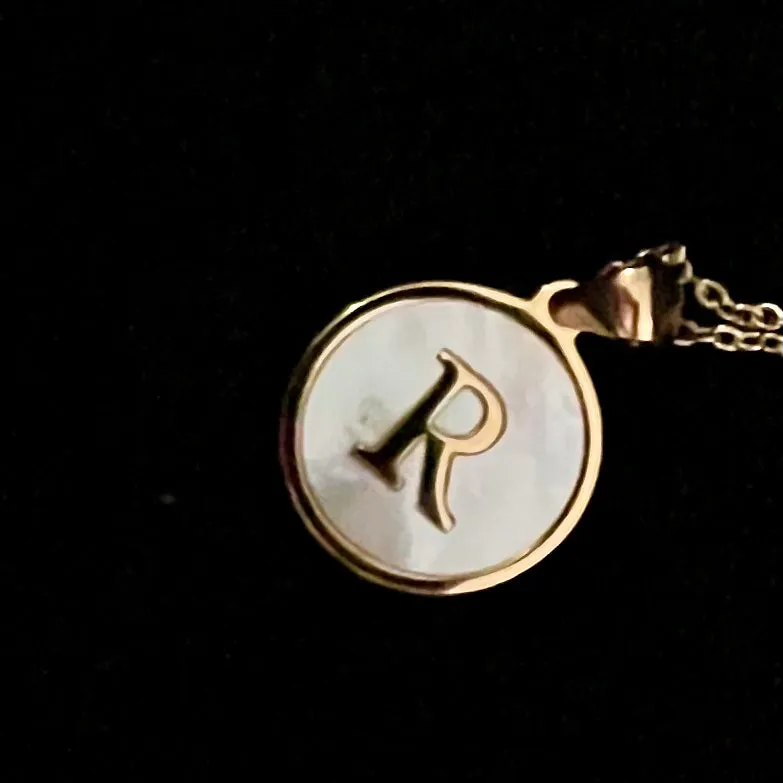 Sun Letter Pendant Necklace