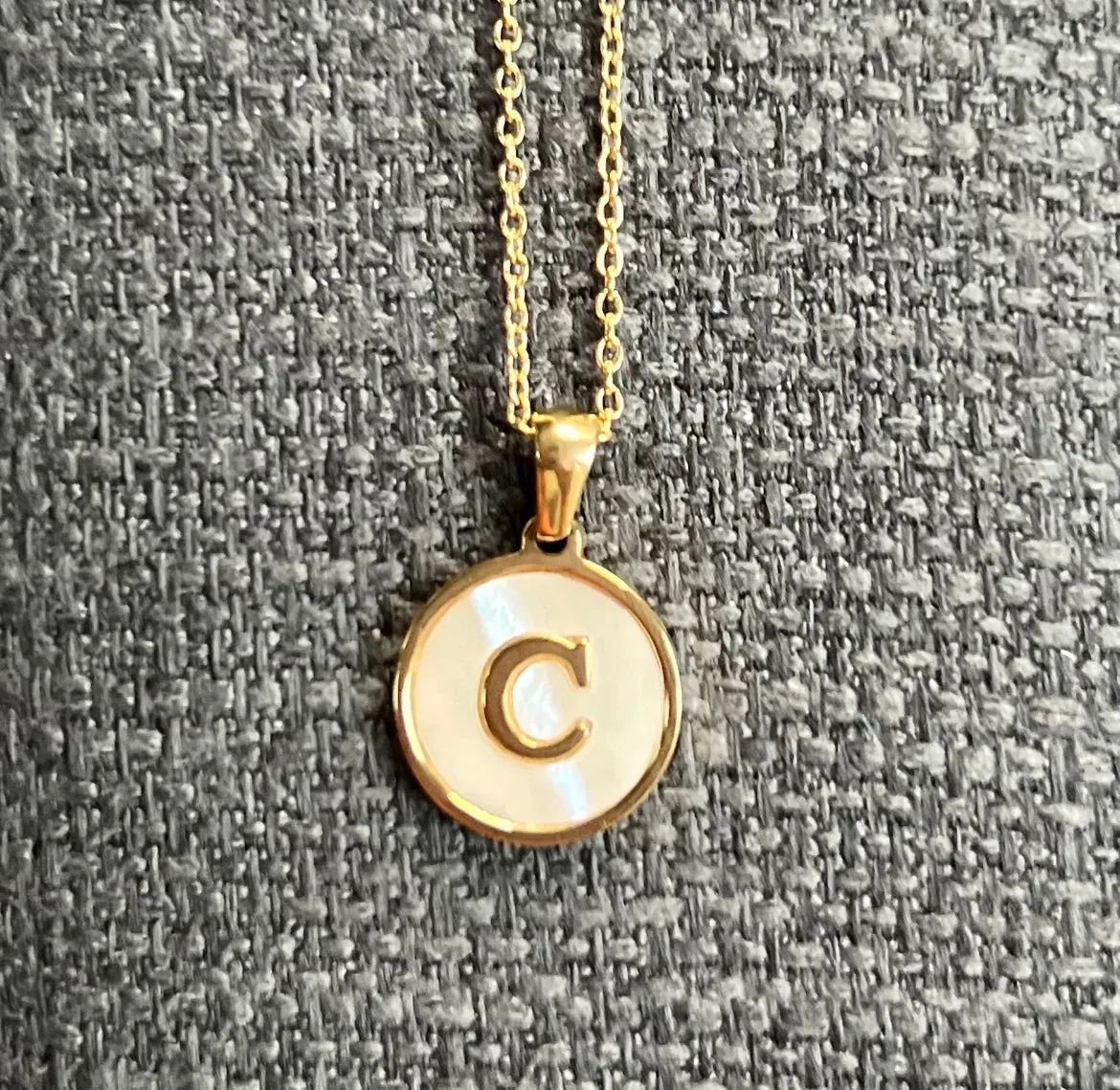 Sun Letter Pendant Necklace