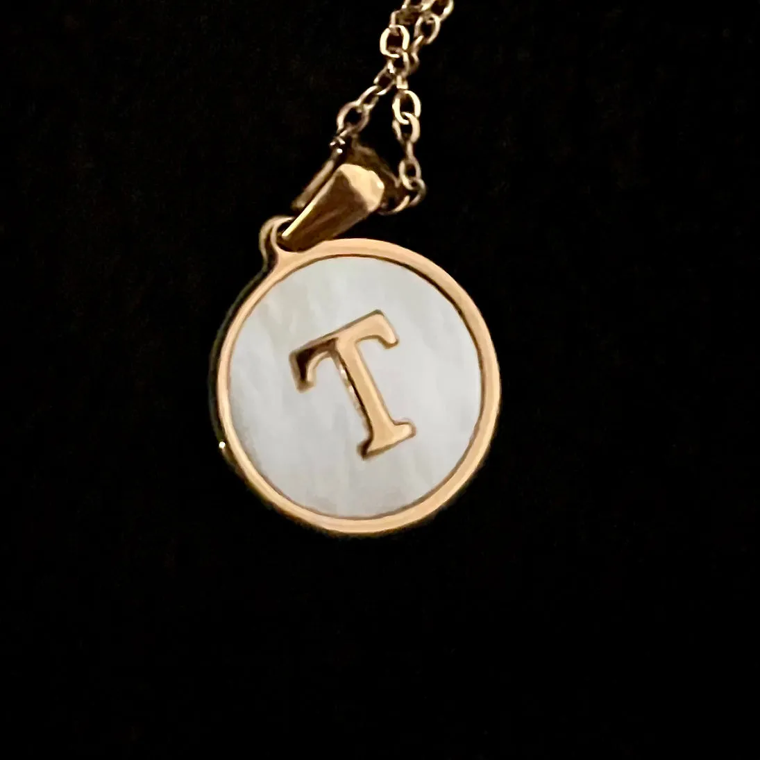 Sun Letter Pendant Necklace