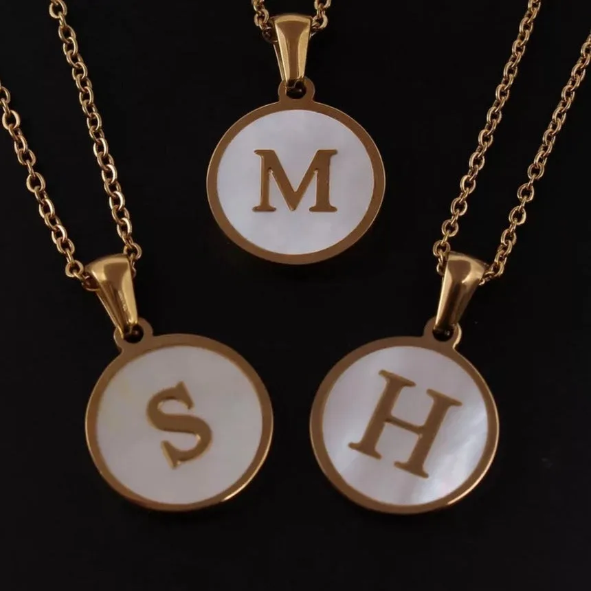 Sun Letter Pendant Necklace