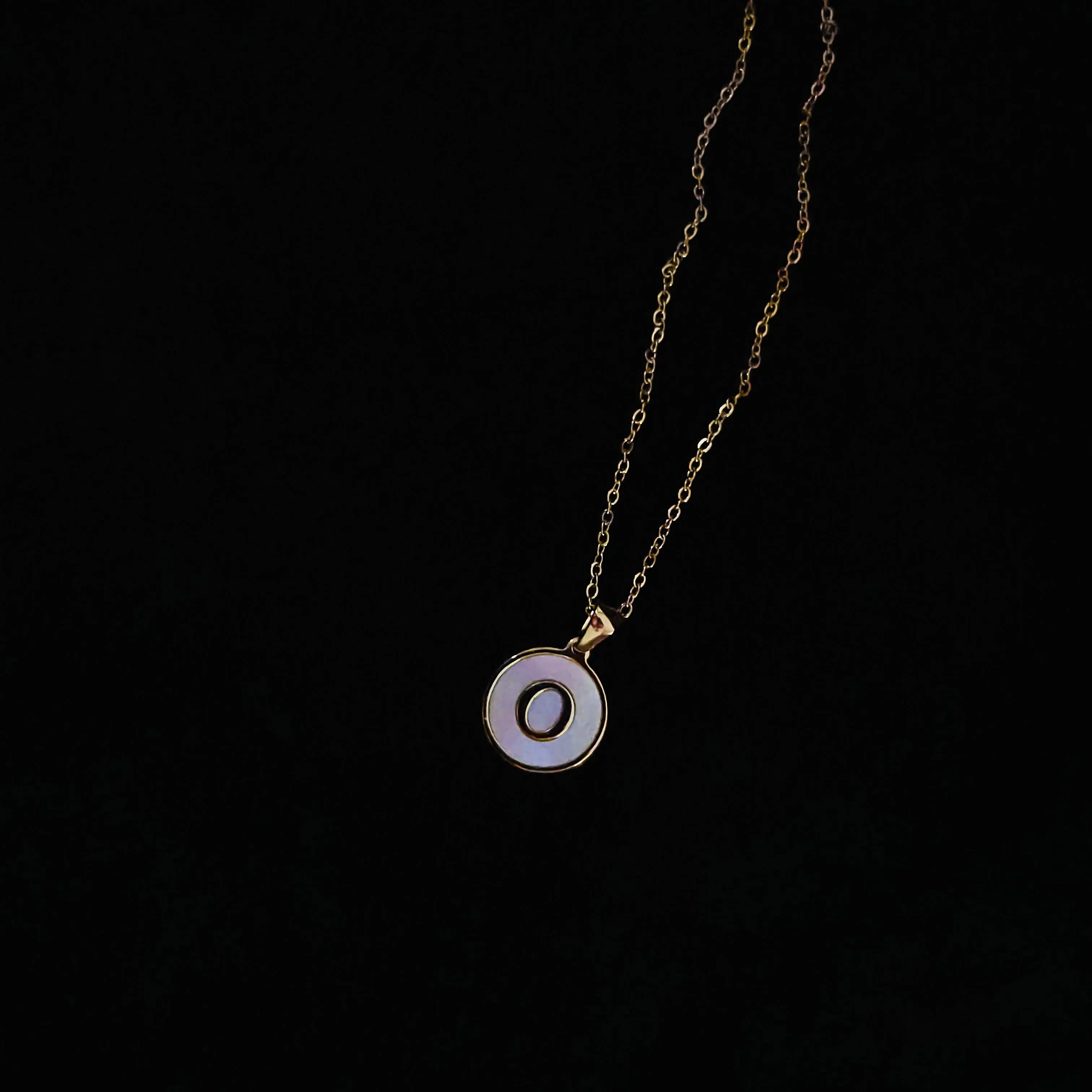Sun Letter Pendant Necklace