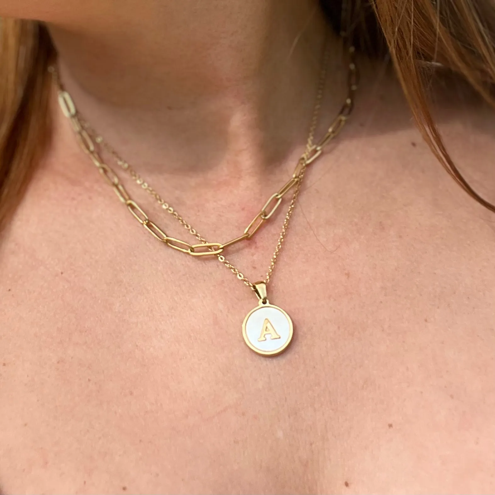 Sun Letter Pendant Necklace