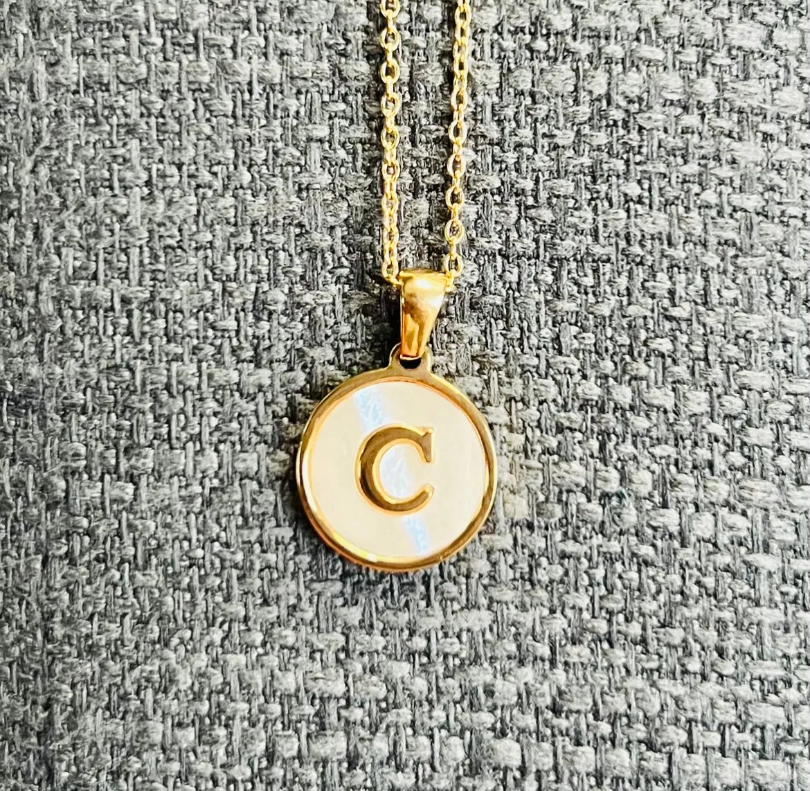 Sun Letter Pendant Necklace