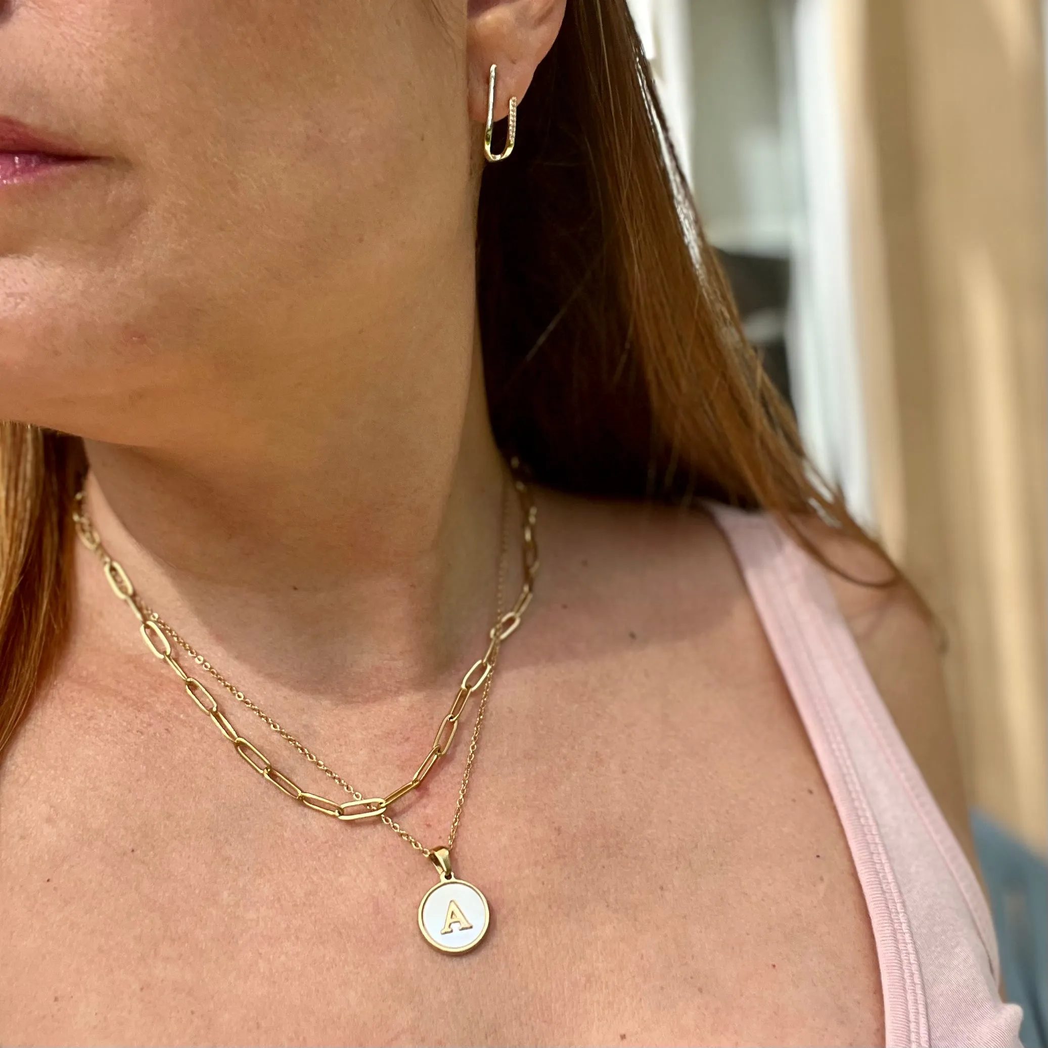 Sun Letter Pendant Necklace