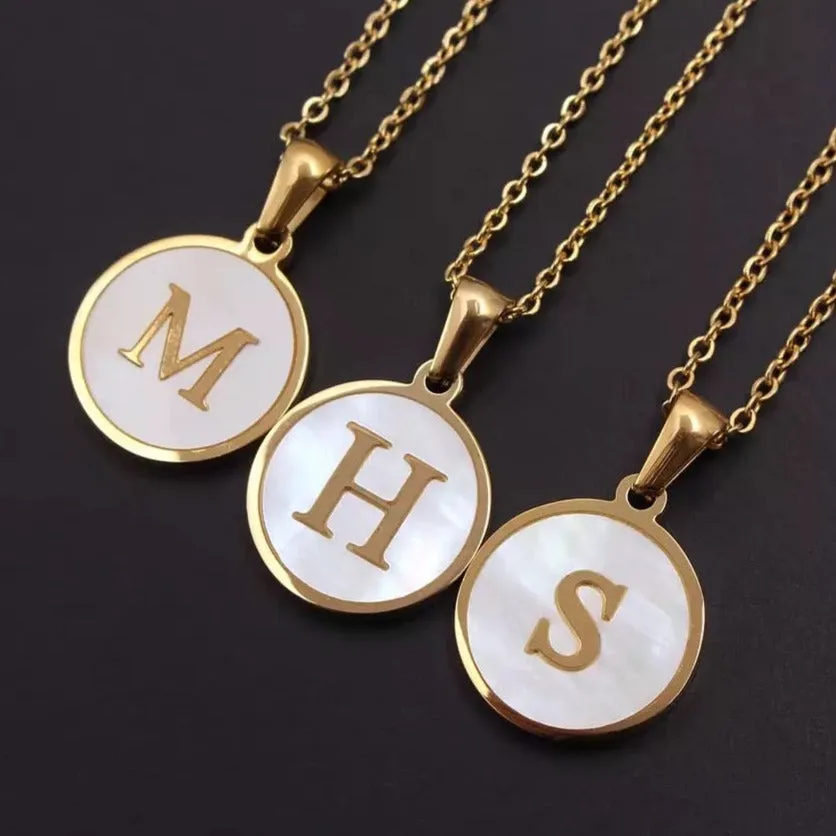 Sun Letter Pendant Necklace