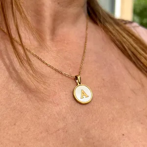 Sun Letter Pendant Necklace
