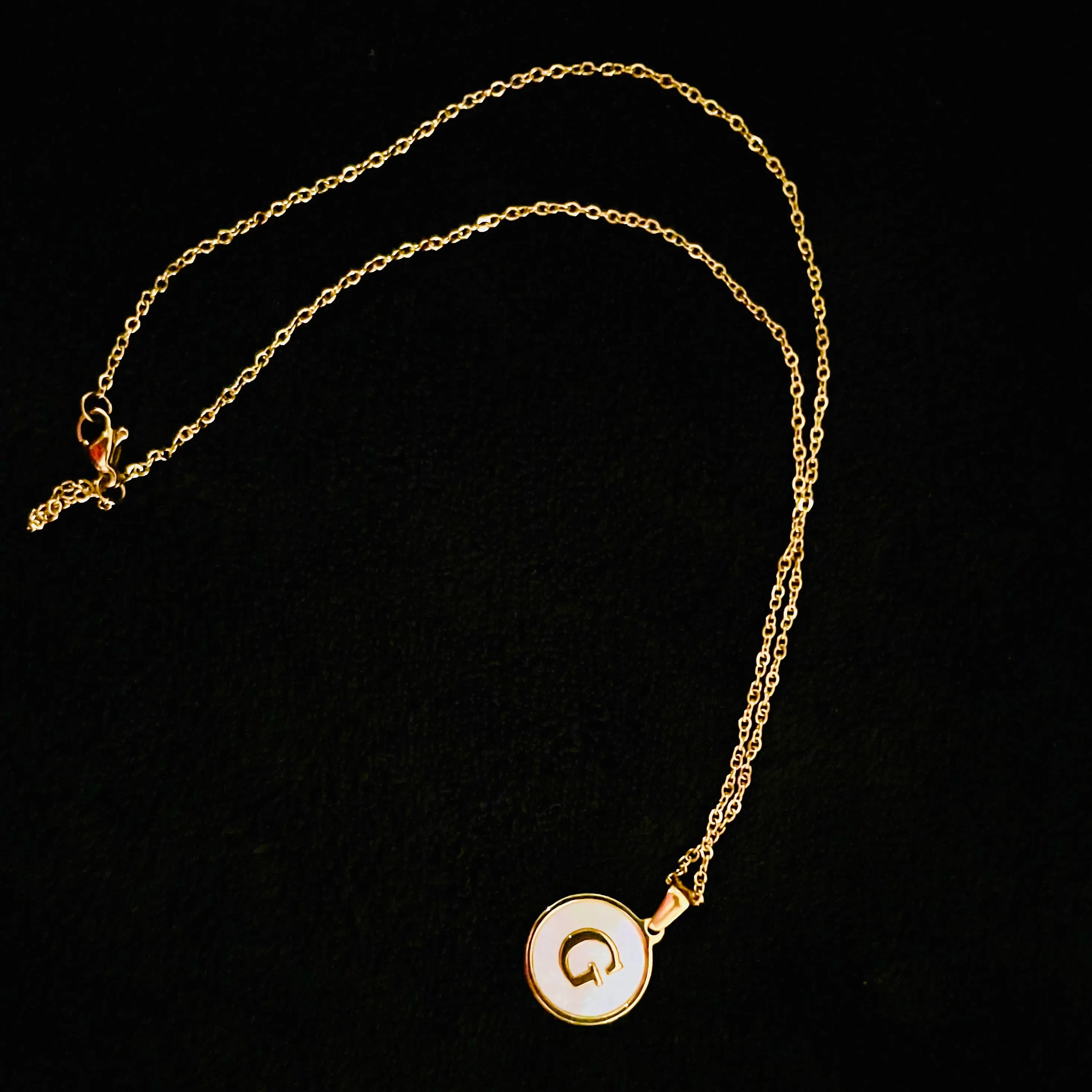 Sun Letter Pendant Necklace