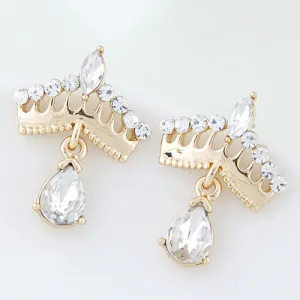 Sweet And Simple Crown Earrings