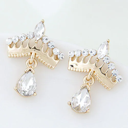 Sweet And Simple Crown Earrings