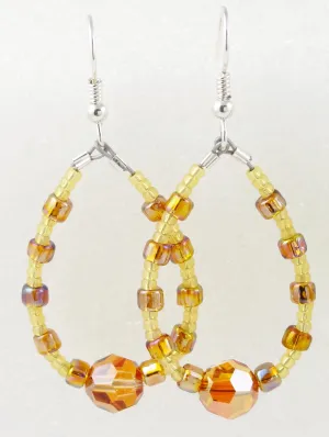 Swingy Loop Earrings - Gold & Copper