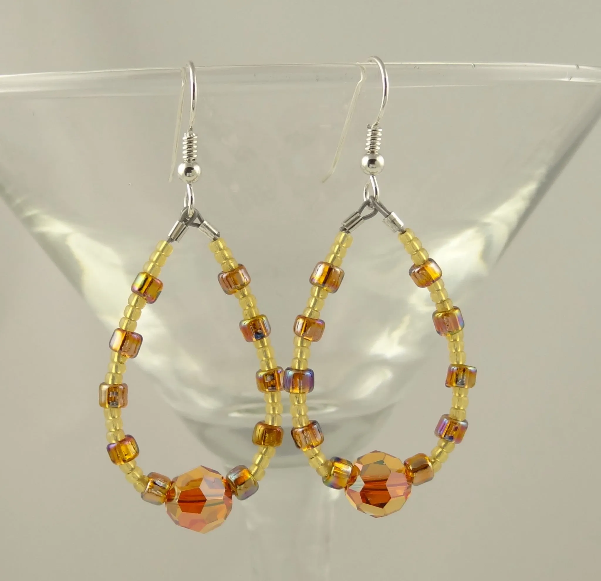 Swingy Loop Earrings - Gold & Copper