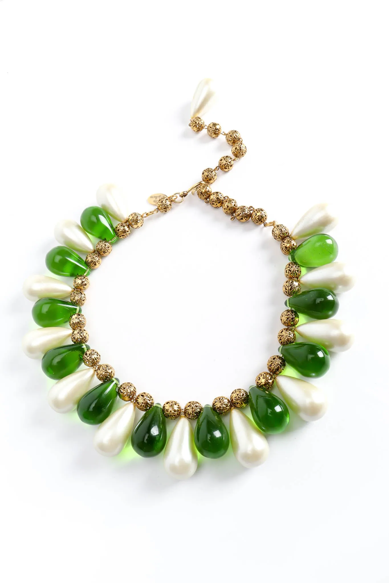 Teardrop Filigree Orb Necklace
