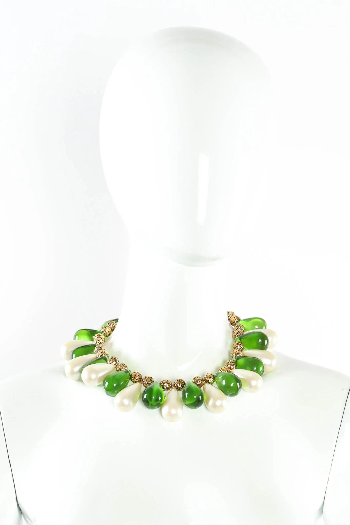 Teardrop Filigree Orb Necklace
