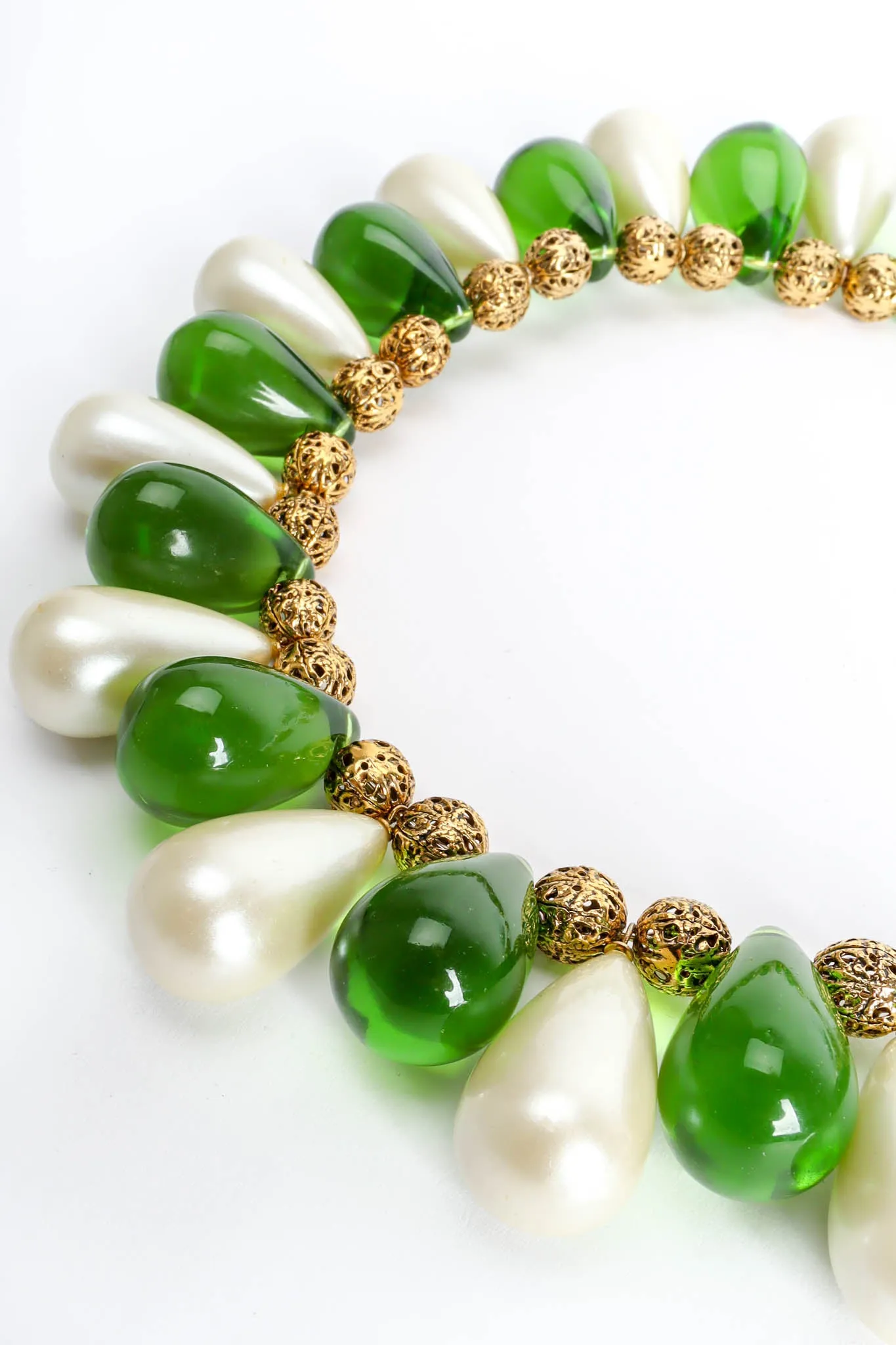 Teardrop Filigree Orb Necklace