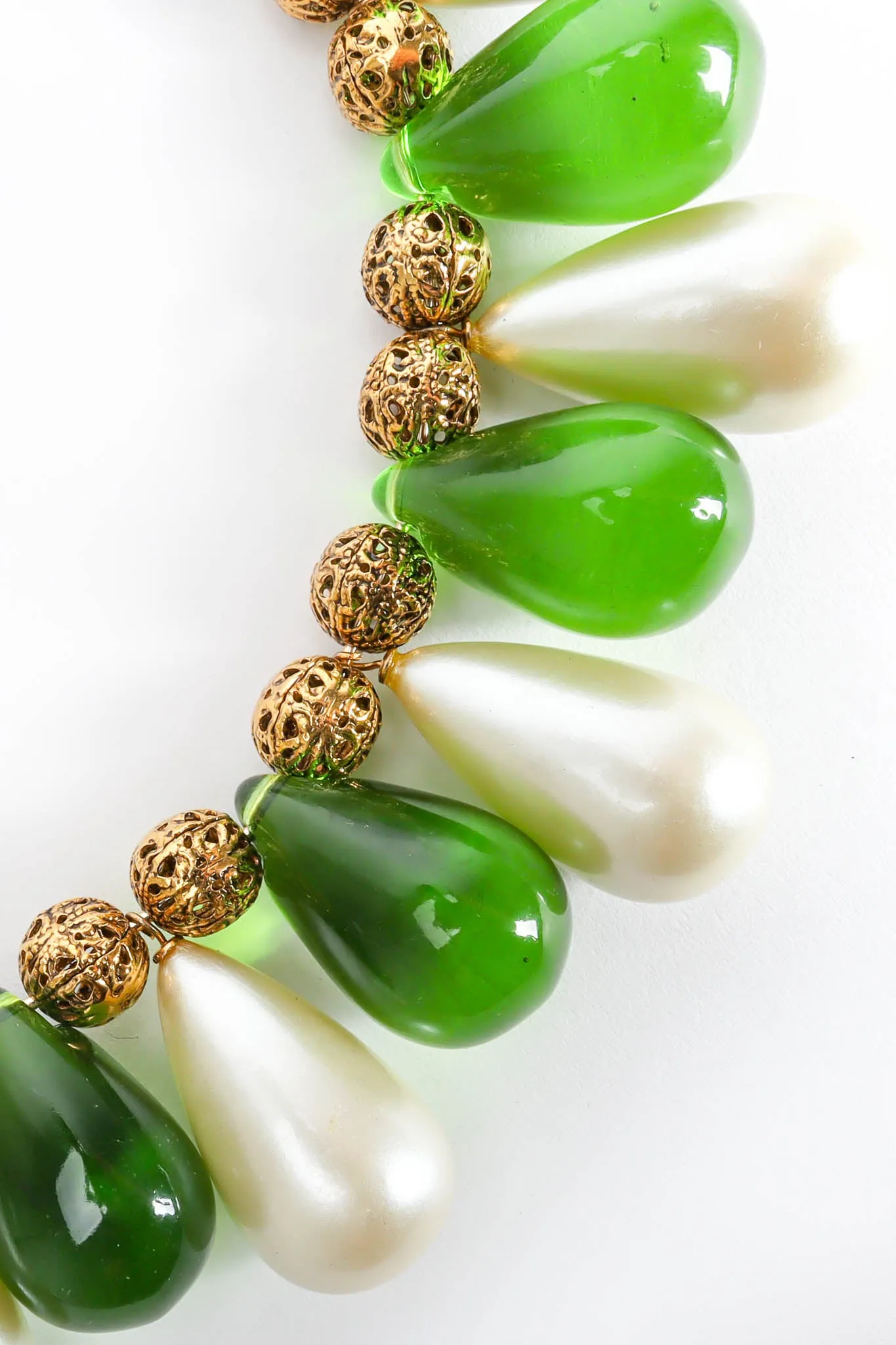 Teardrop Filigree Orb Necklace