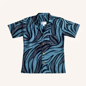 Temi Swim Shirt | Blue Zebra