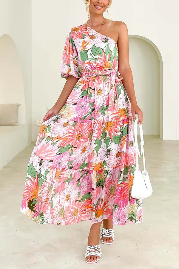 Temperament Elegant Short Sleeve Long Swing Holiday Dress