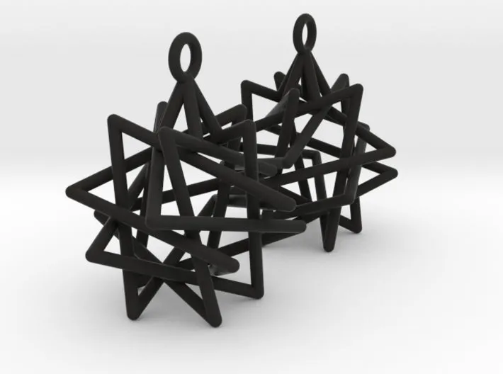 Tetrahedron Compound Earrings (Nylon)
