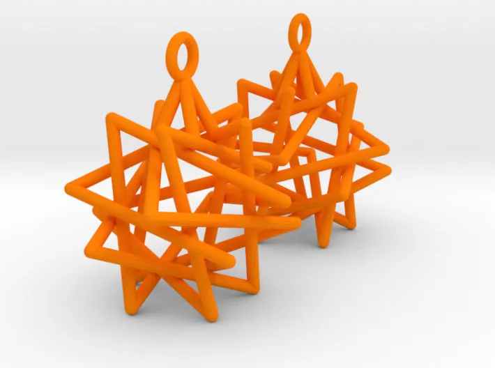 Tetrahedron Compound Earrings (Nylon)