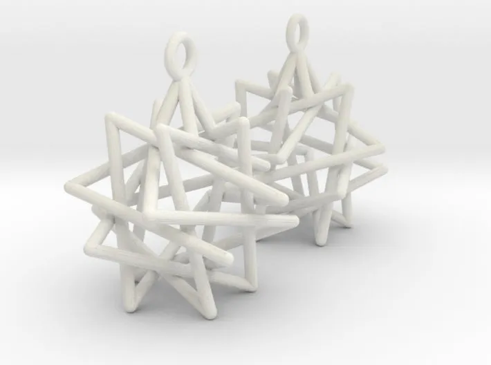 Tetrahedron Compound Earrings (Nylon)