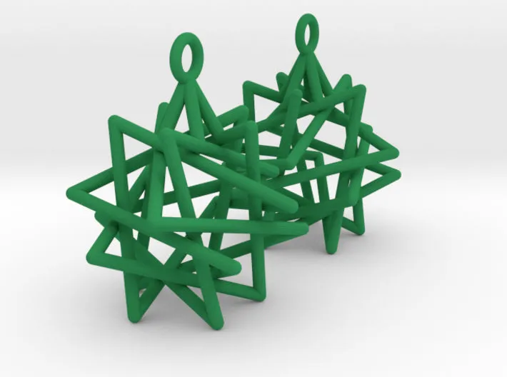 Tetrahedron Compound Earrings (Nylon)
