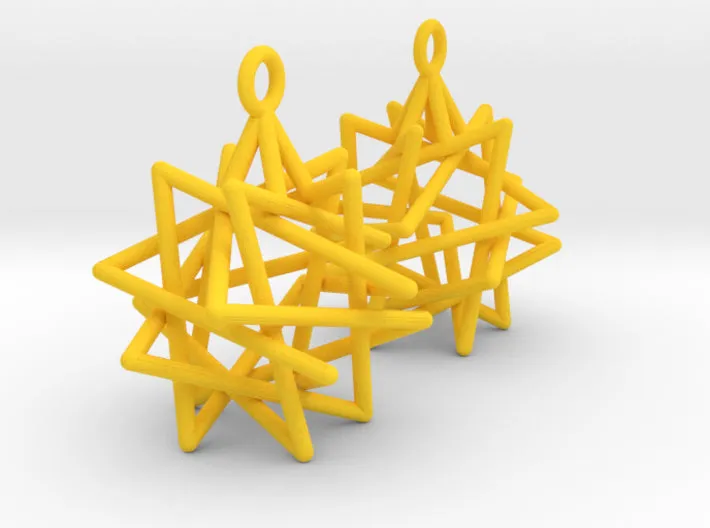 Tetrahedron Compound Earrings (Nylon)