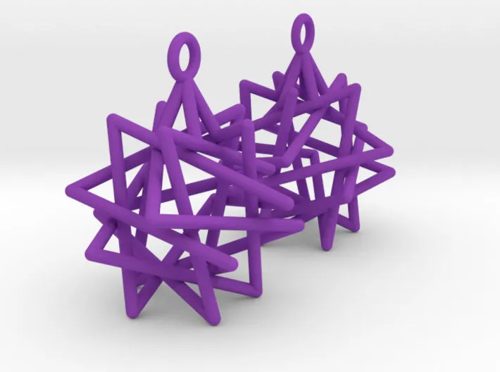 Tetrahedron Compound Earrings (Nylon)