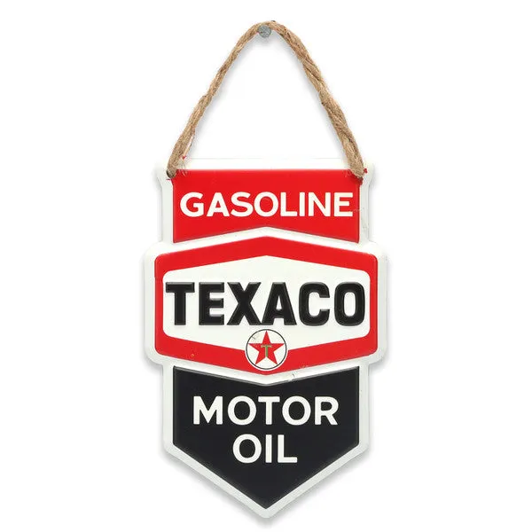 Texaco Motor Oil Shield Hanging Sign
