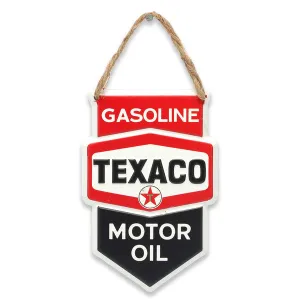 Texaco Motor Oil Shield Hanging Sign